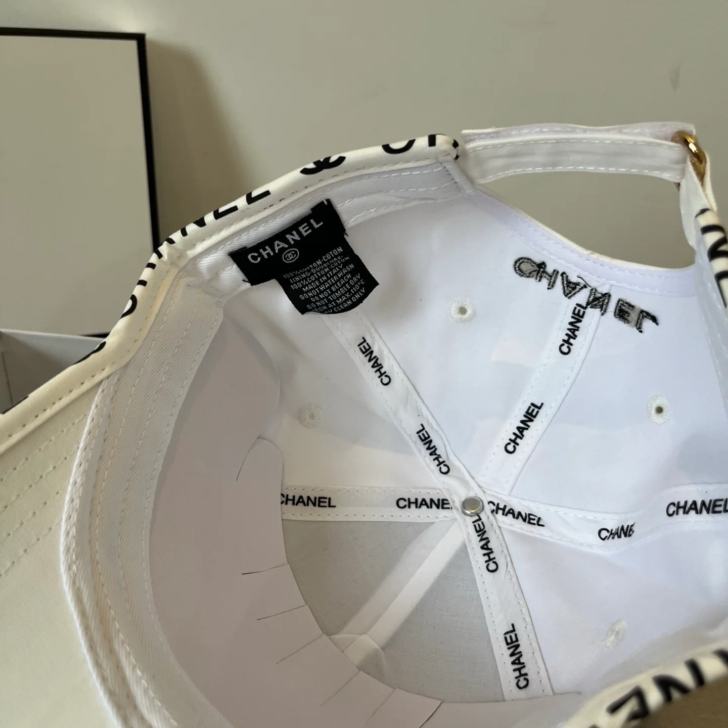 Embroidered lettering baseball cap