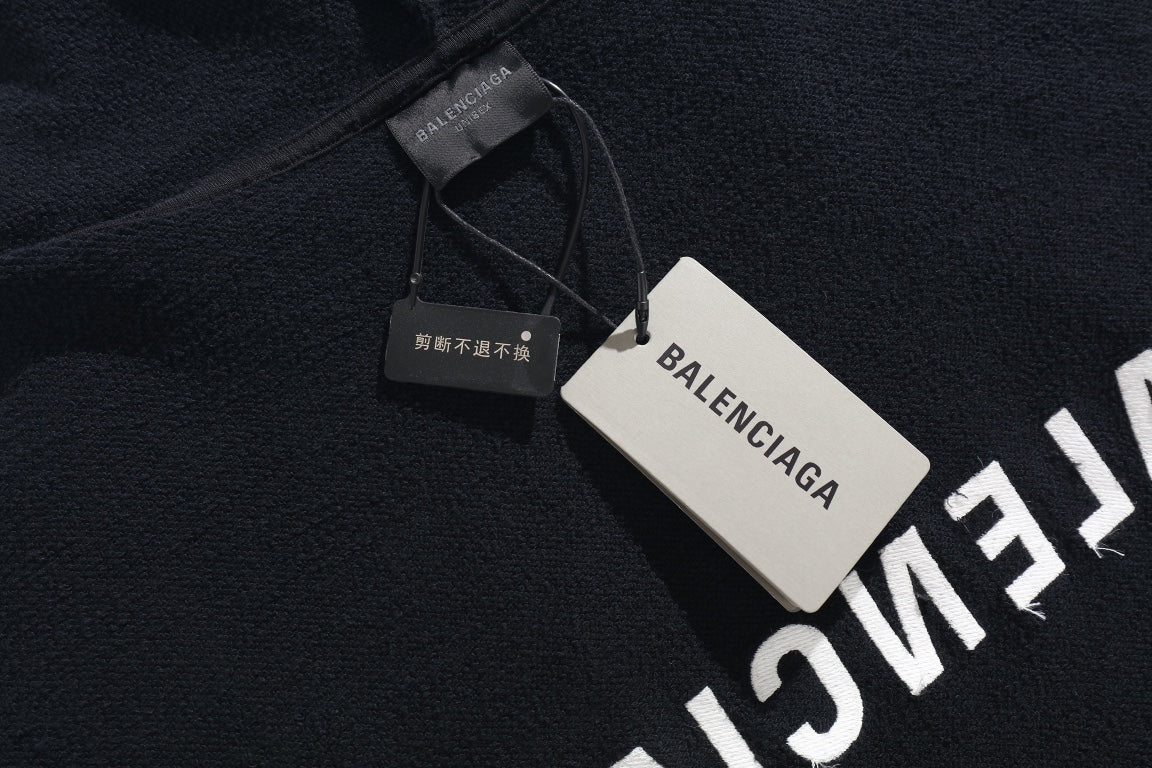 Letter Button Hooded Sweatshirt