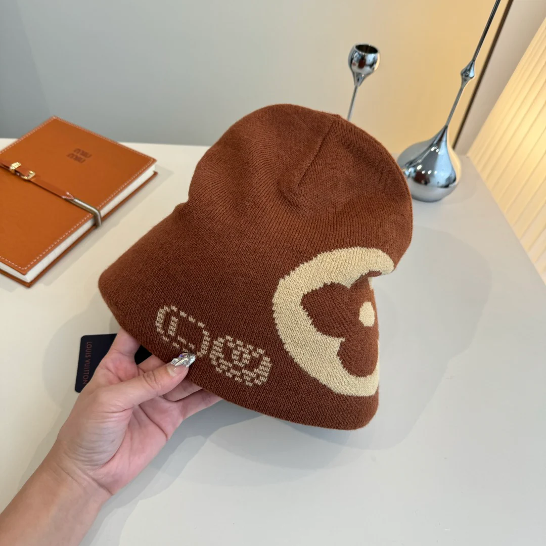 Reversible jacquard floral knit hat