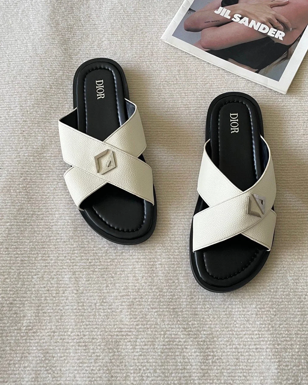 Men's canvas cross slippers