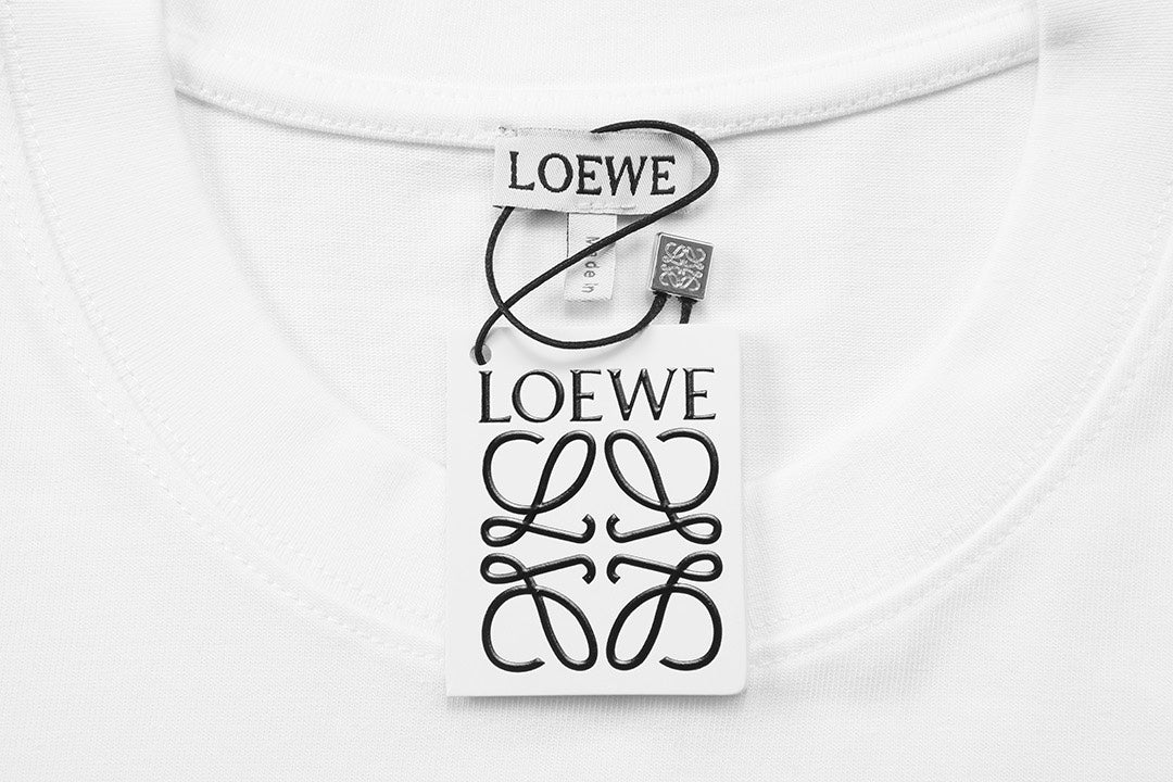 Patchwork crew neck cotton T-shirt