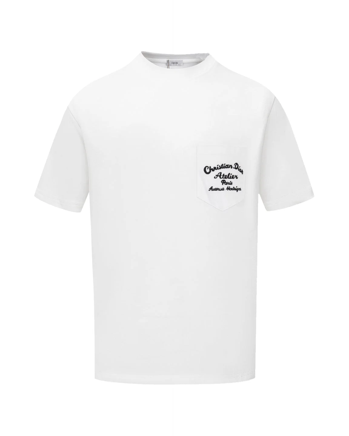 Double-sided embroidered cotton T-shirt