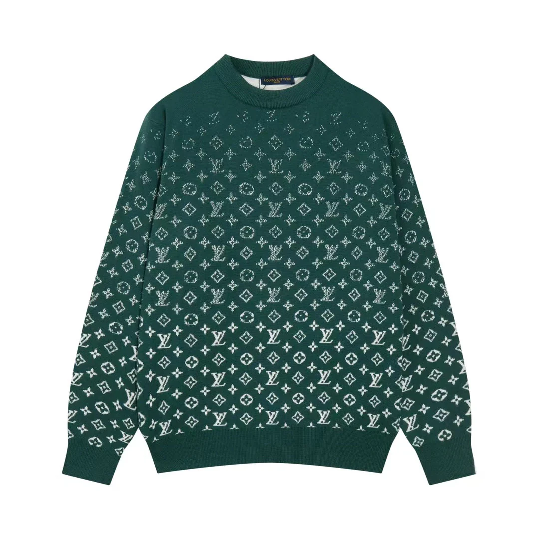 Jacquard gradient cashmere sweatshirt