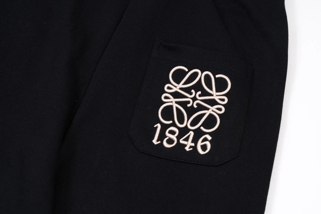 Embroidery drawstring casual trousers