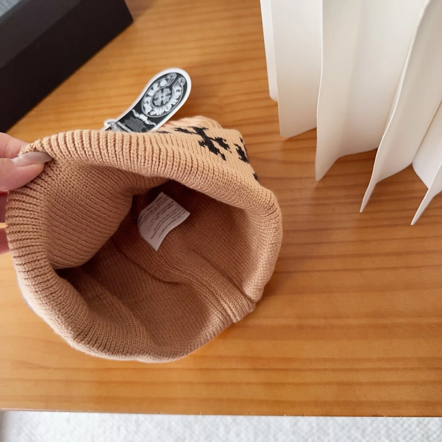 Jacquard Cashmere Knitted  Beanie