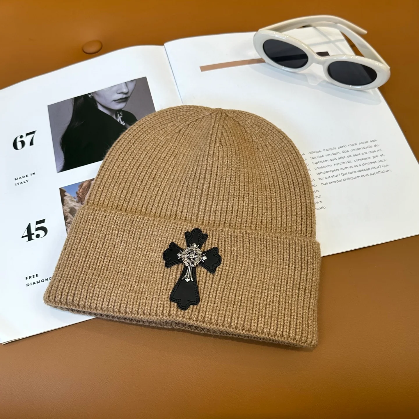 Fashionable Cashmere Knitted  Beanie