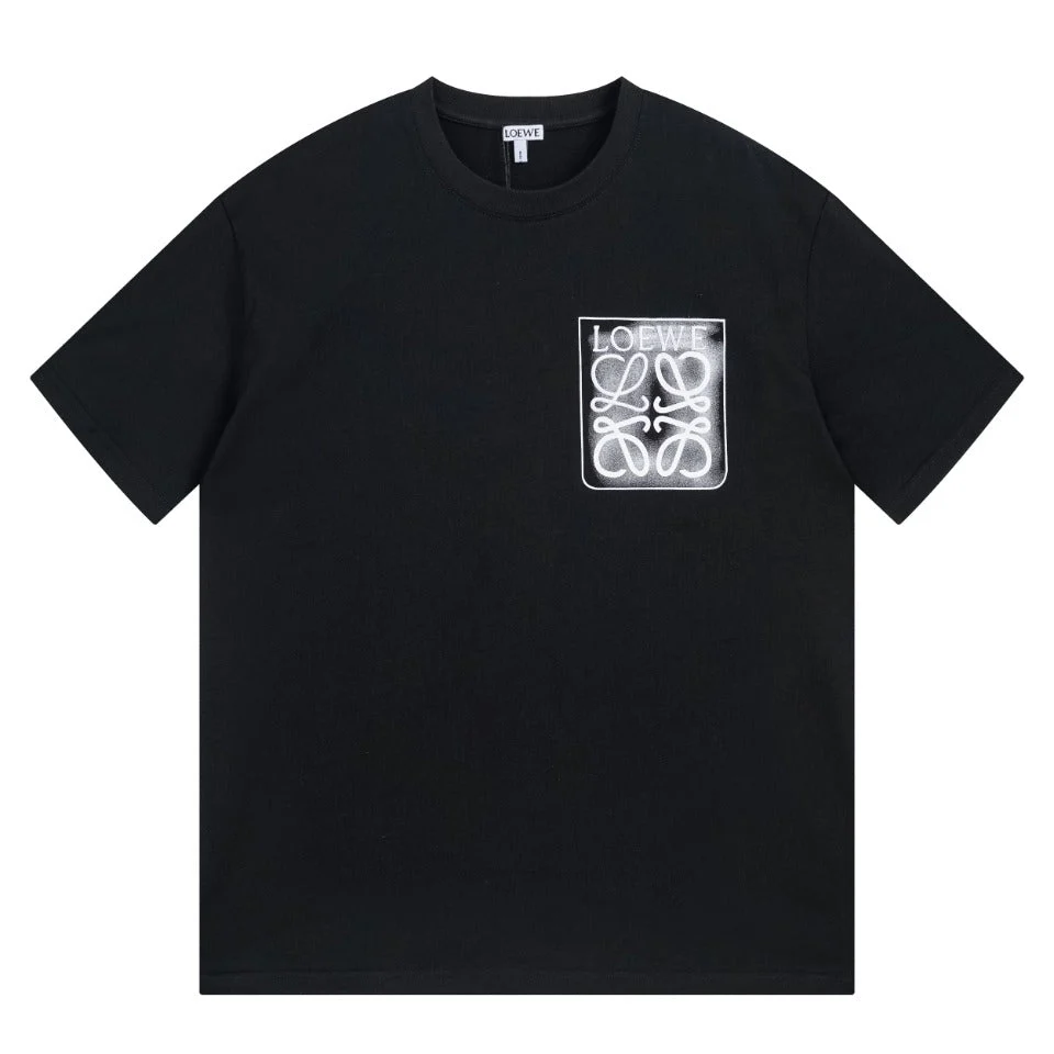 Pocket embroidery print T-shirt