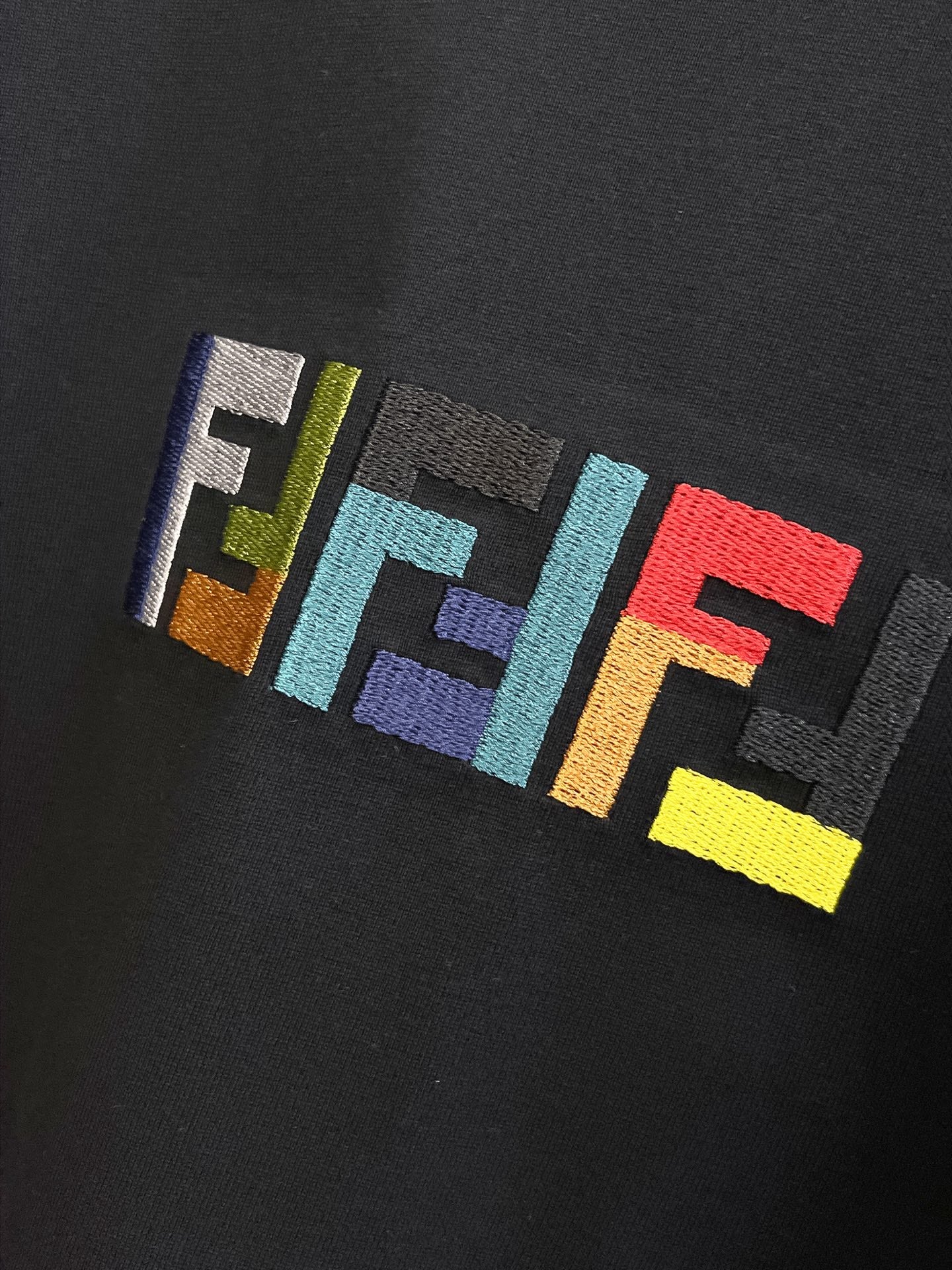 Embroidered rainbow T-shirt