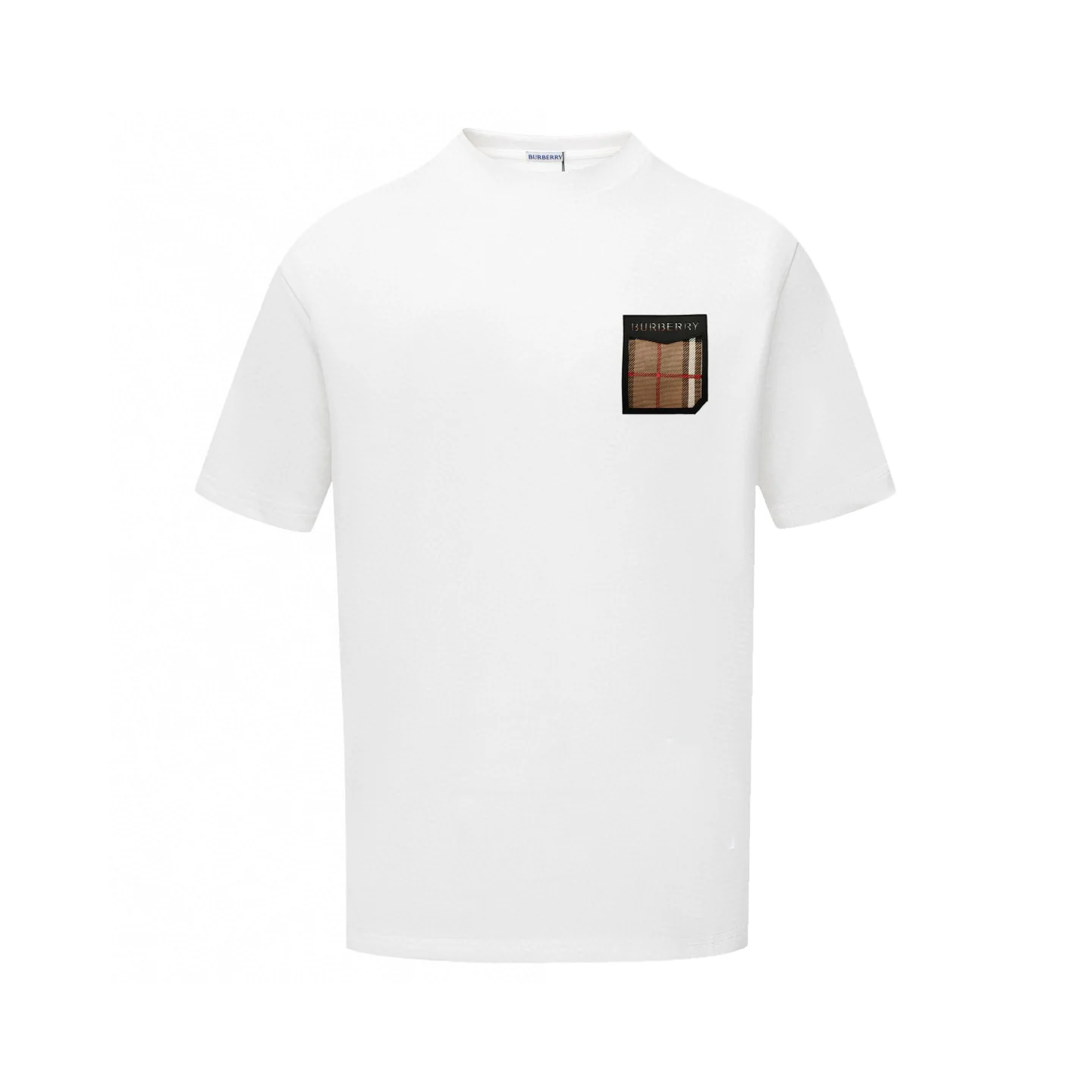 Embroidered label cotton T-shirt