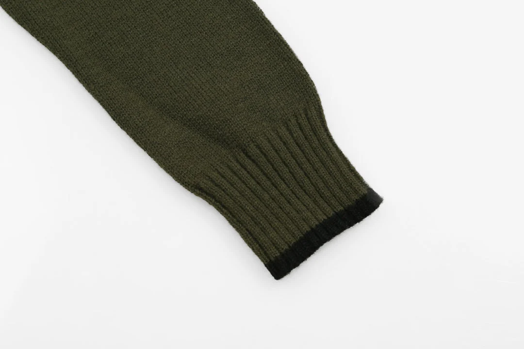 Knitted embroidered cashmere sweatshirt