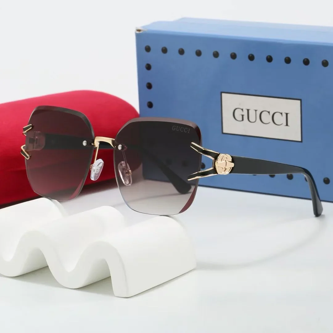 Gradient frameless thin sunglasses