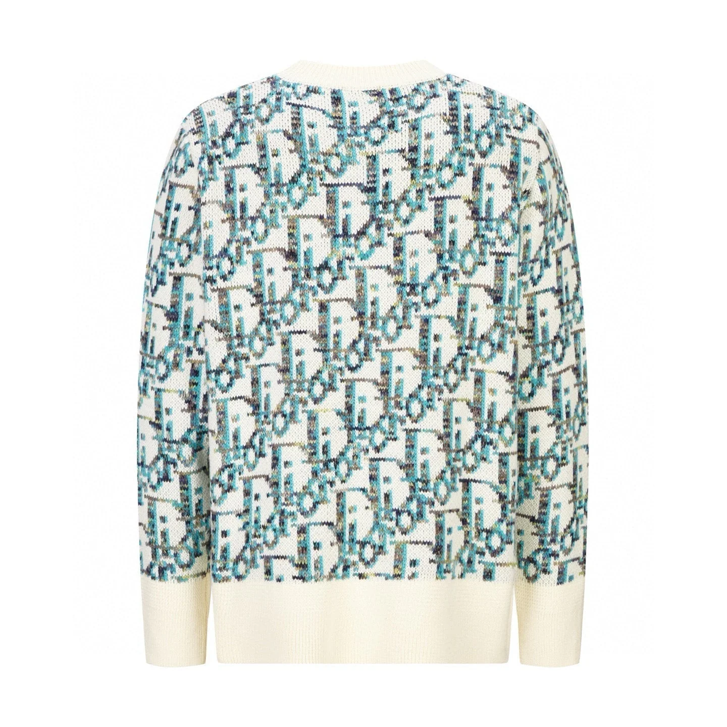 Knitted jacquard cashmere sweatshirt