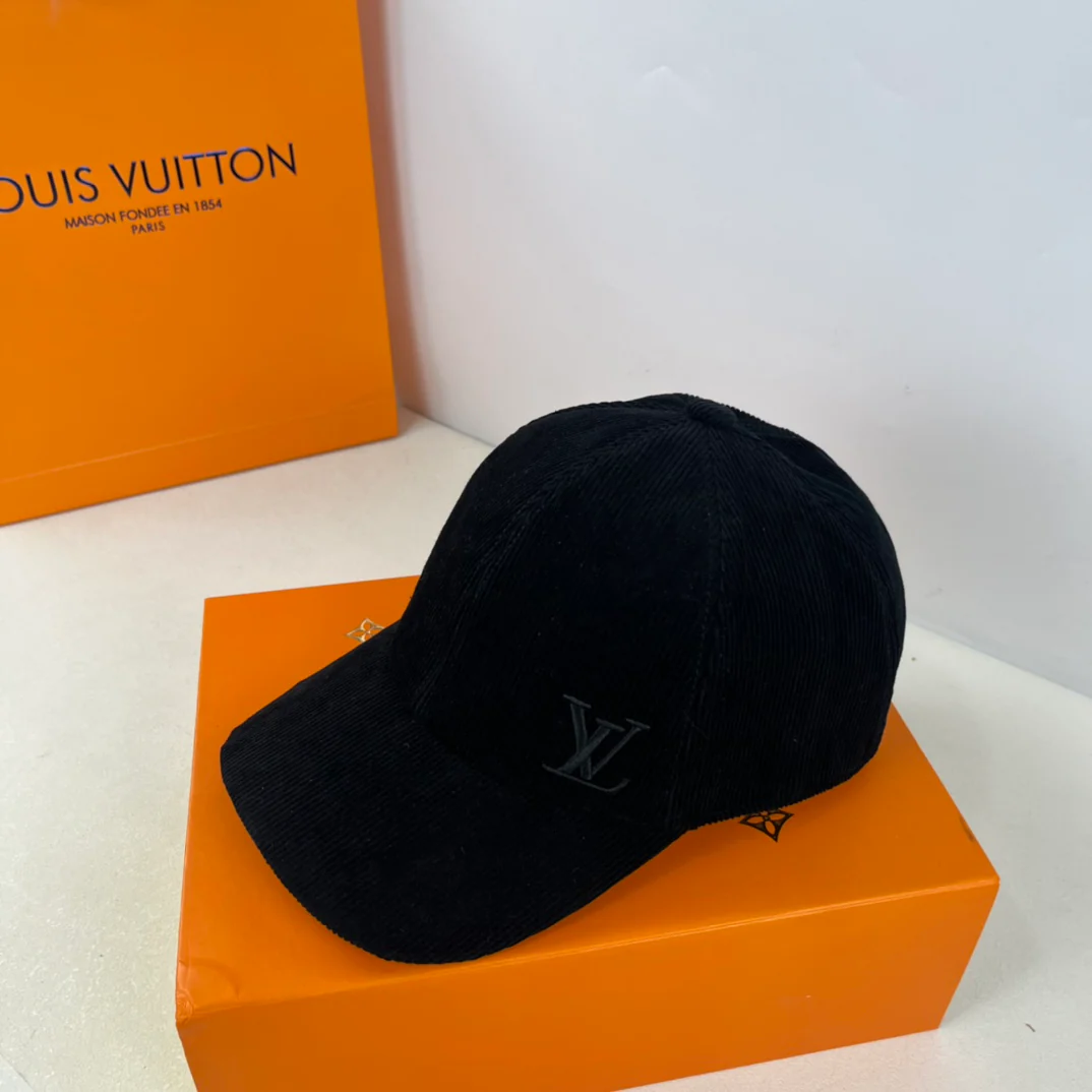 Corduroy embroidered baseball cap