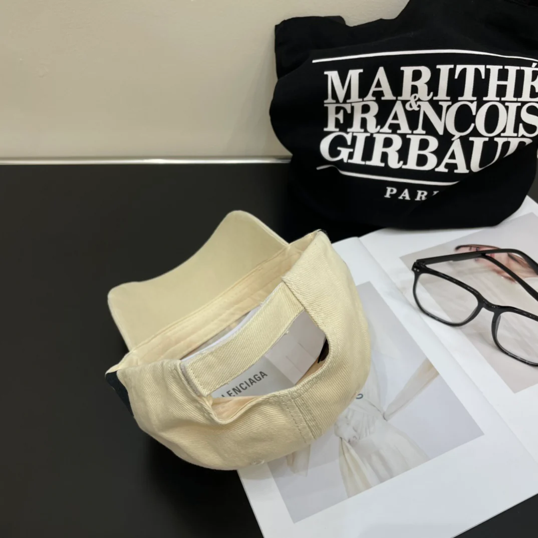 Embroidered lettering baseball cap