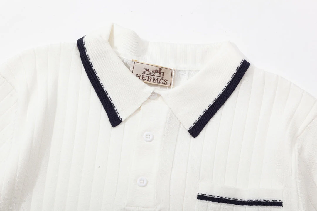 Fashion men's knitted polo shirt
