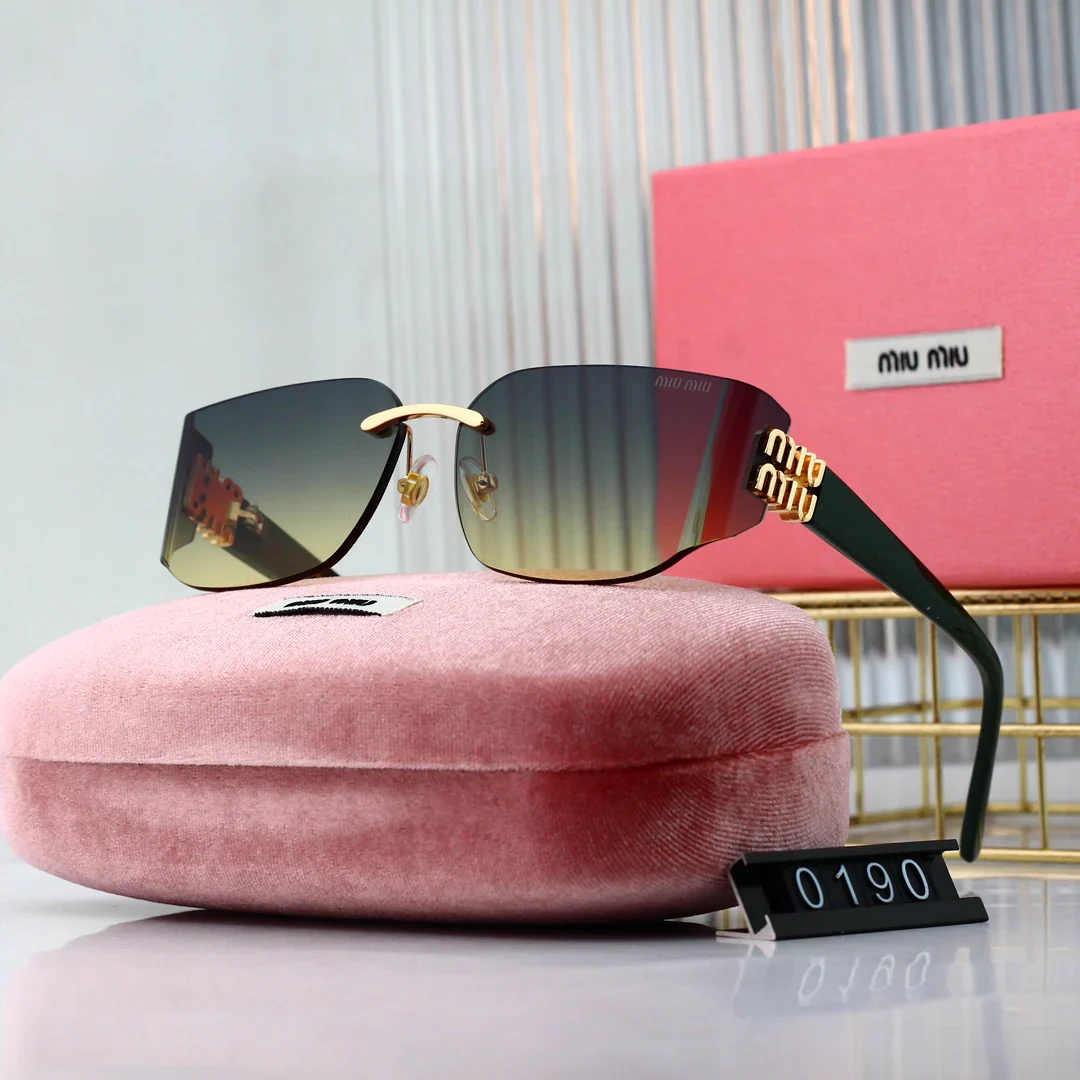 6-color thin frameless lens sunglasses 0190
