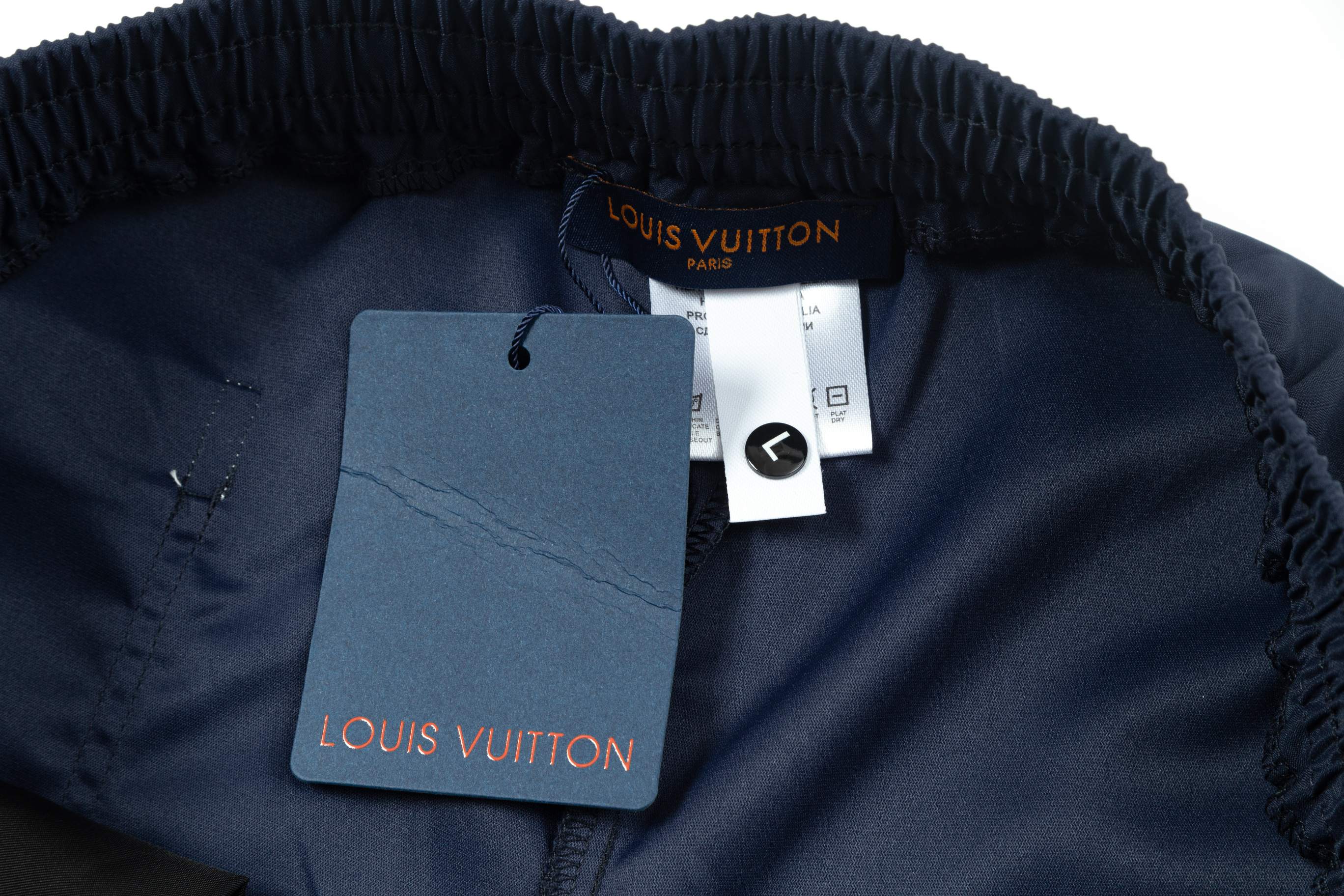 Embroidered nylon beach shorts