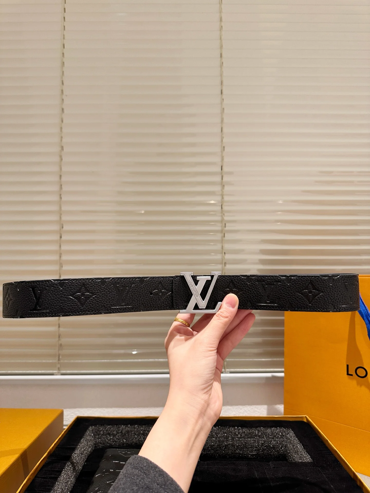 Men's Black Printed Wallet + Belt Gift Box