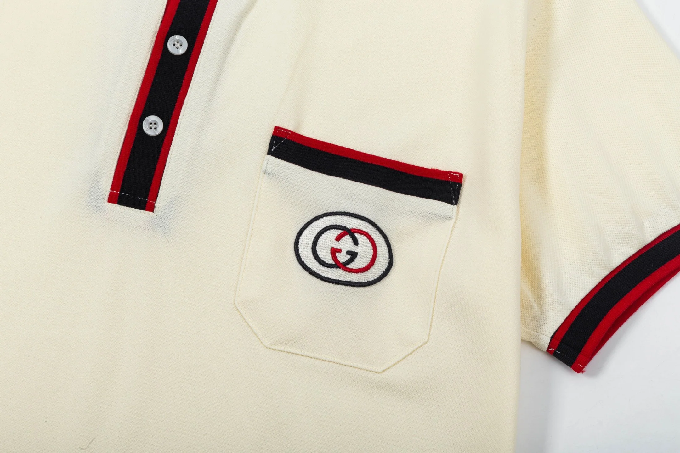 Lapel cotton polo shirt