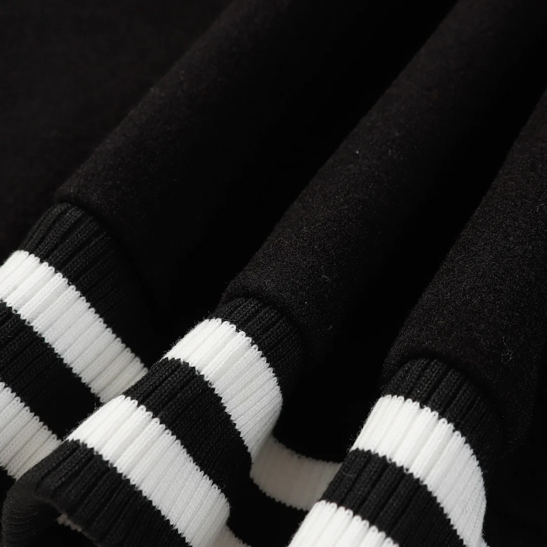 Leather embroidered jacket