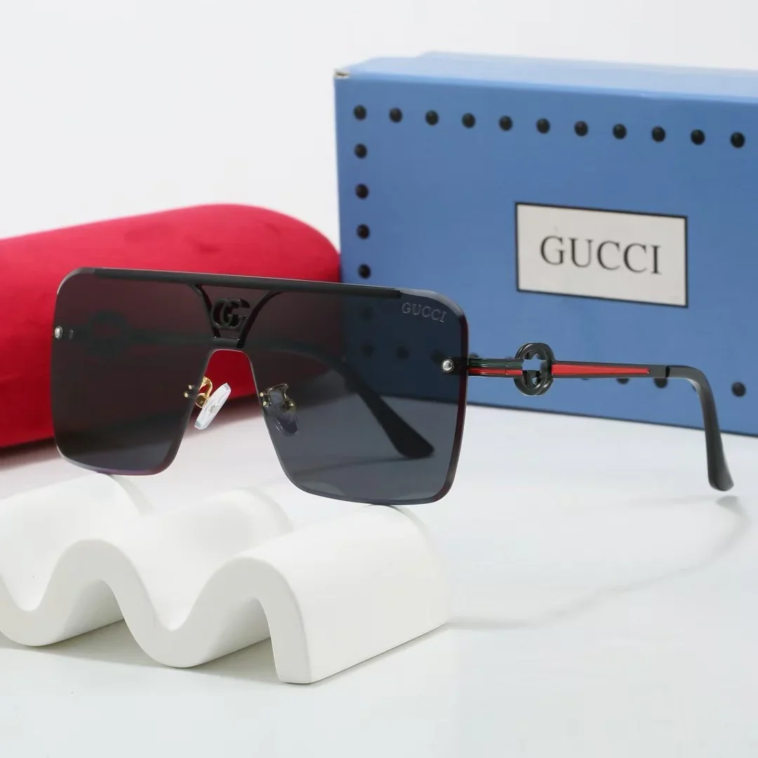 7 colors square half-frame metal sunglasses