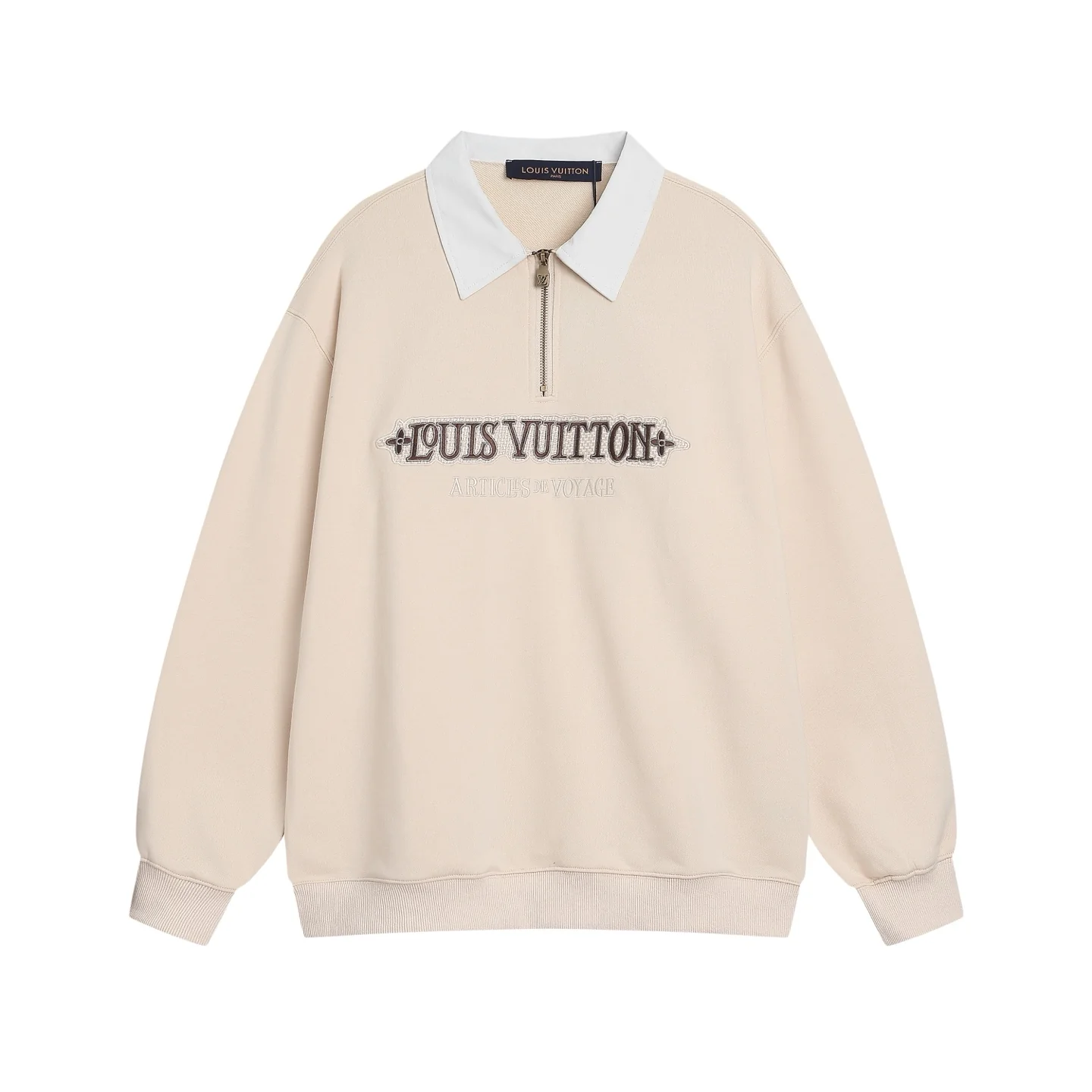 Half-zip embroidered sweatshirt