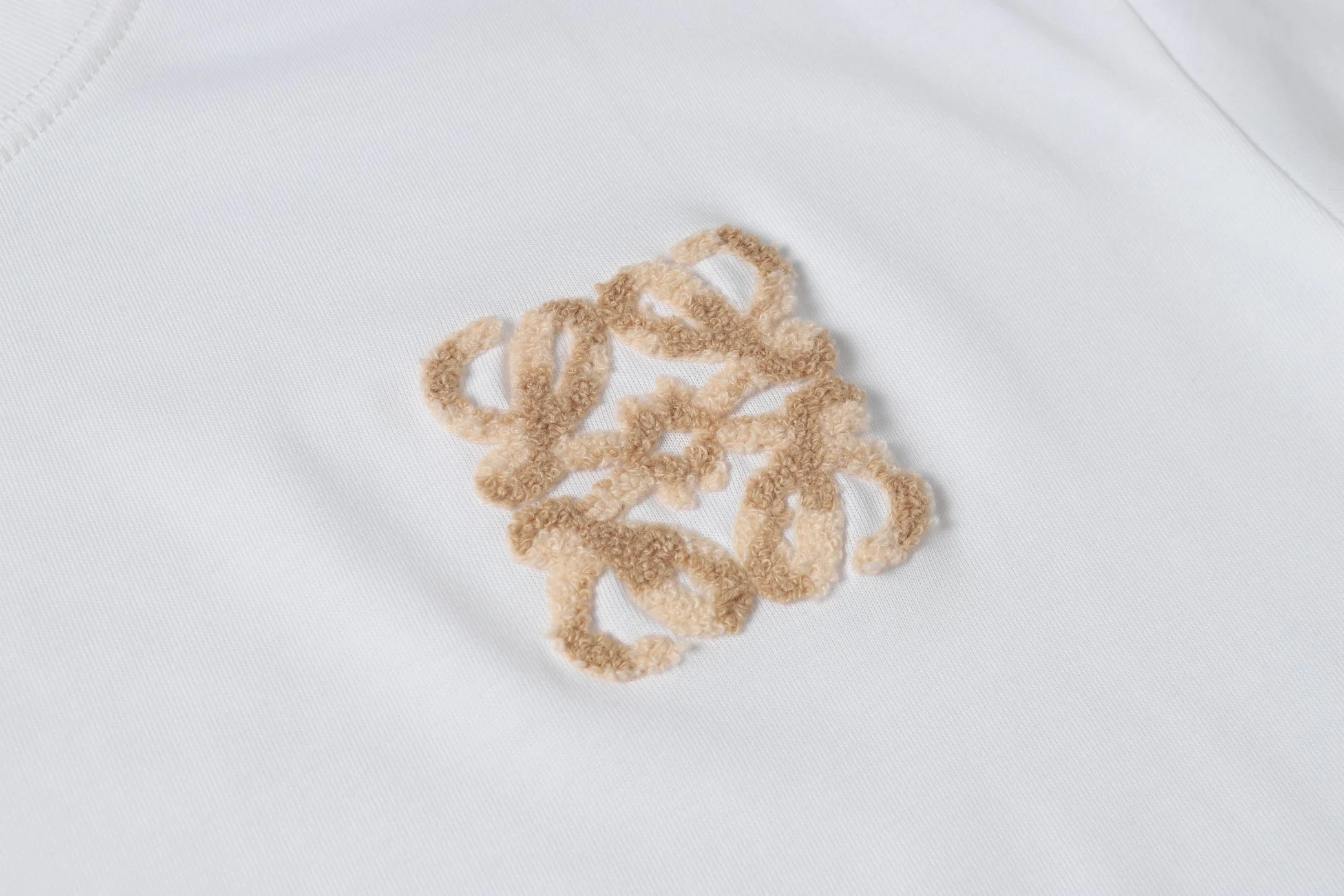 Fleece collar cotton T-shirt