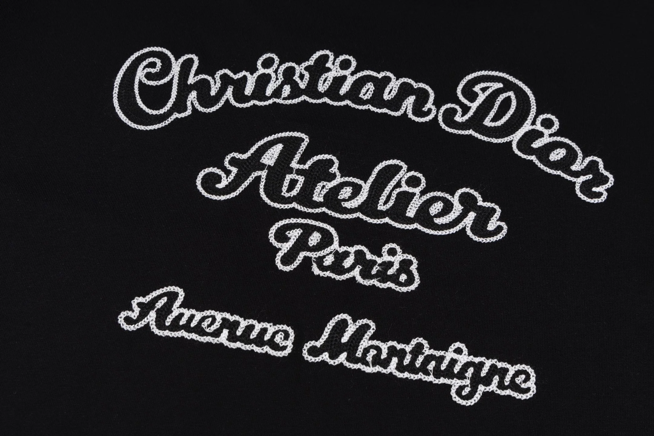 Double-sided embroidered cotton T-shirt