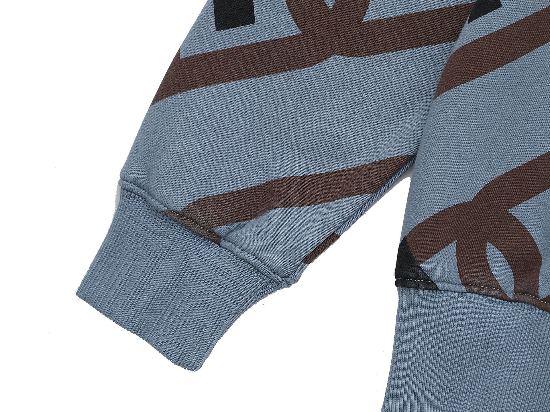 jacquard crew neck cotton sweatshirt