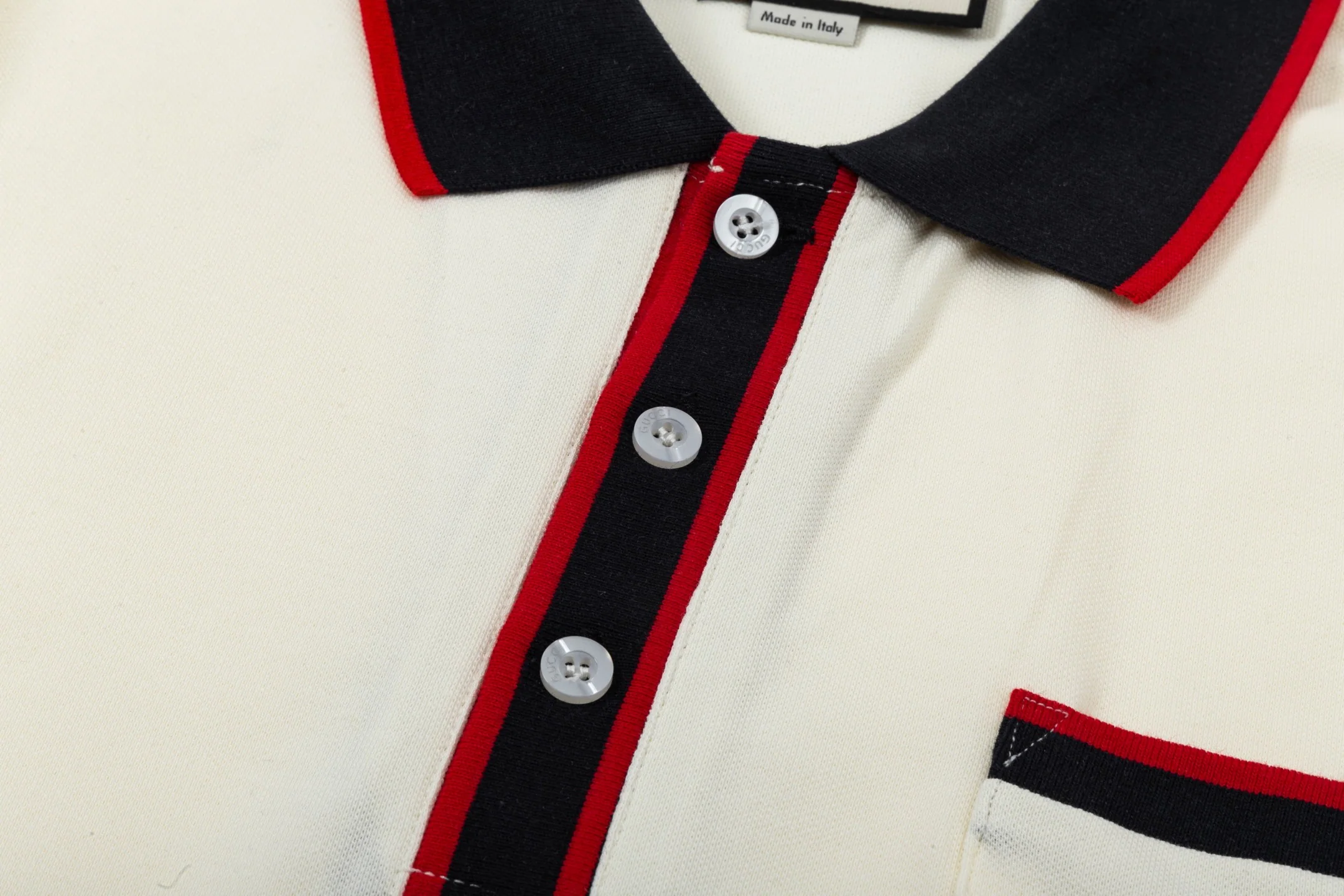 Lapel cotton polo shirt
