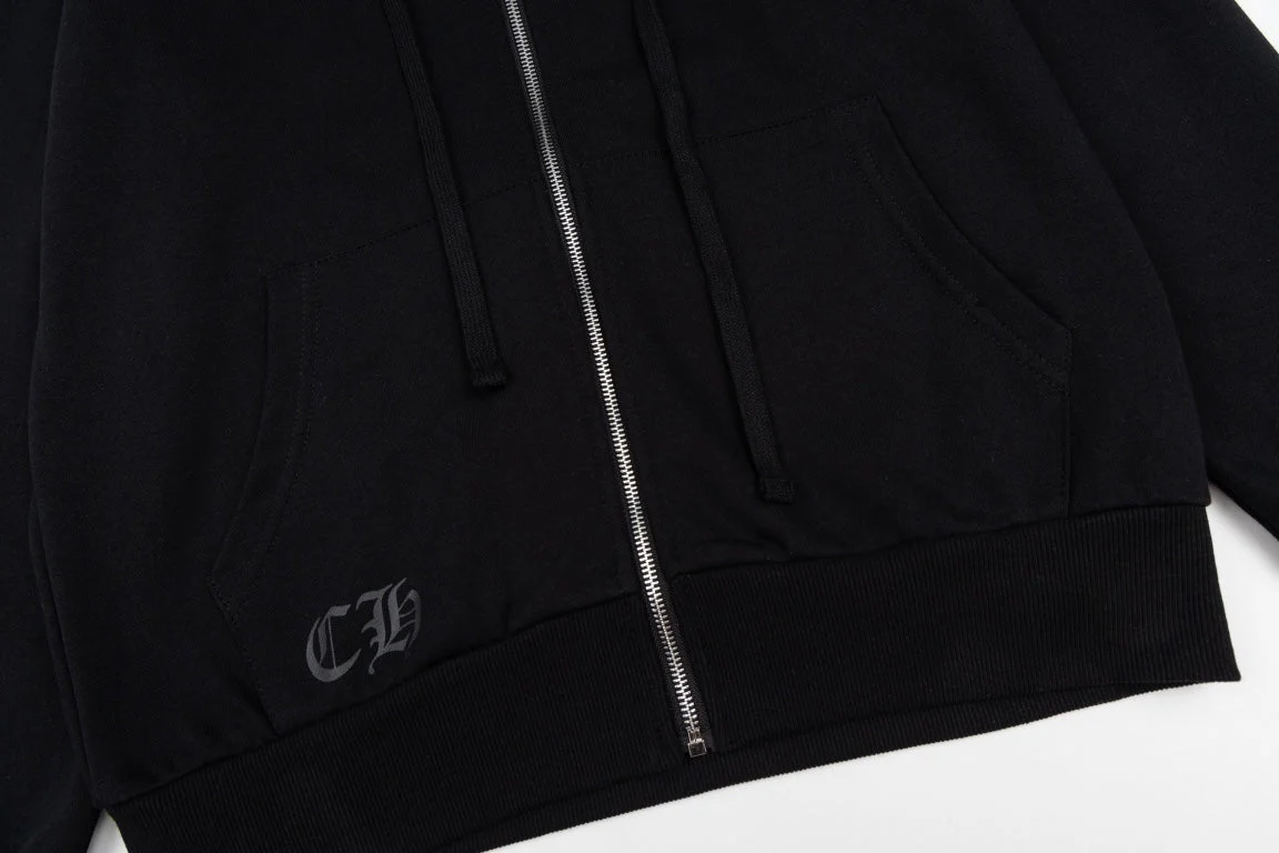 Printed Zippered Sweatshirt Jacket