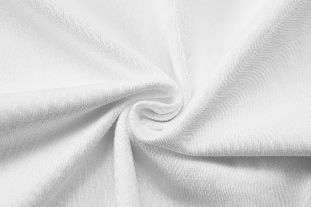 Foamed crew neck cotton T-shirt