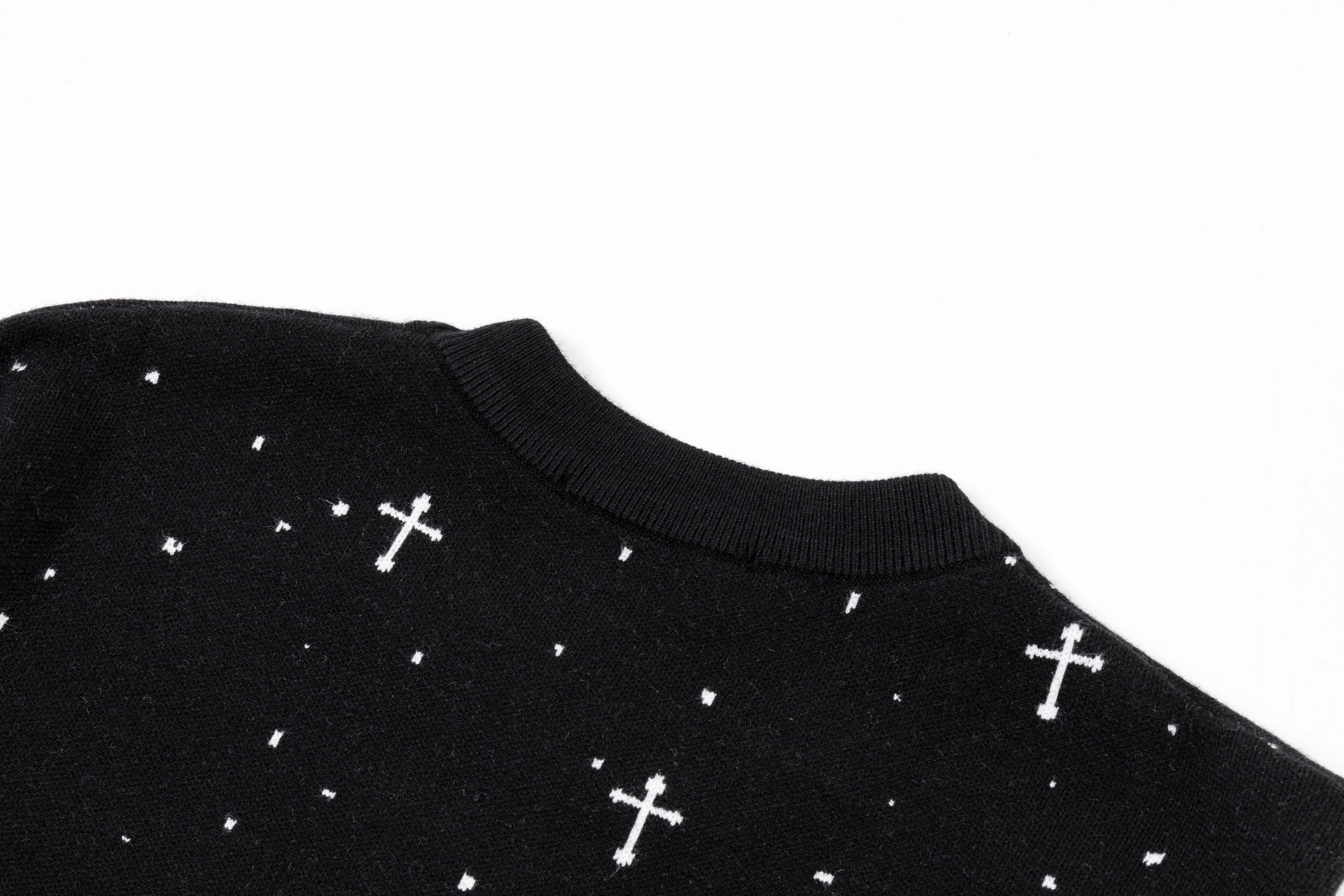 jacquard crew neck cashmere sweatshirt