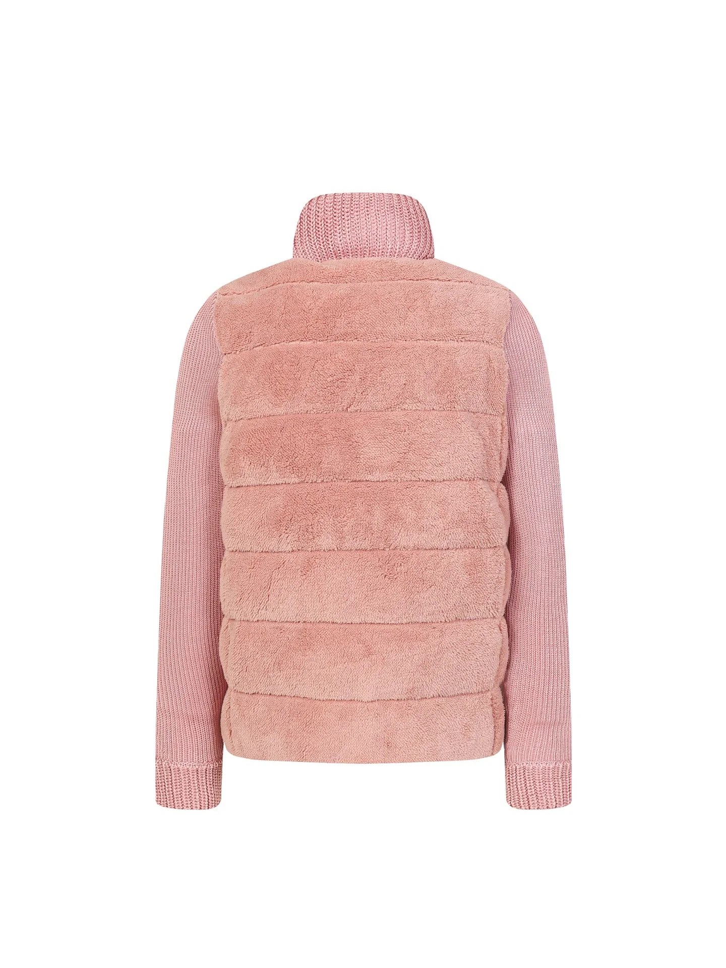 Teddy Velvet Panel Knitted Cardigan