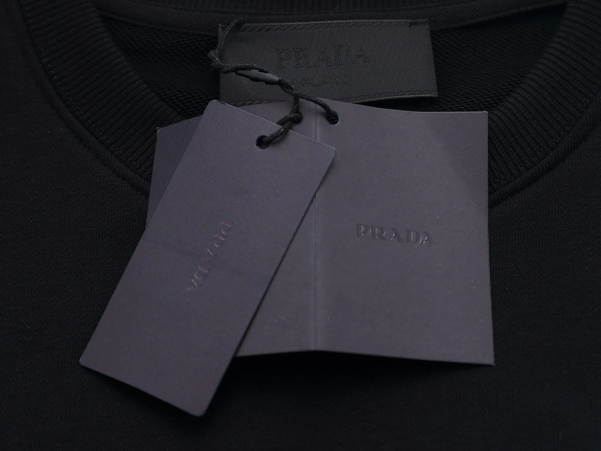 Diamond round neck cotton sweatshirt