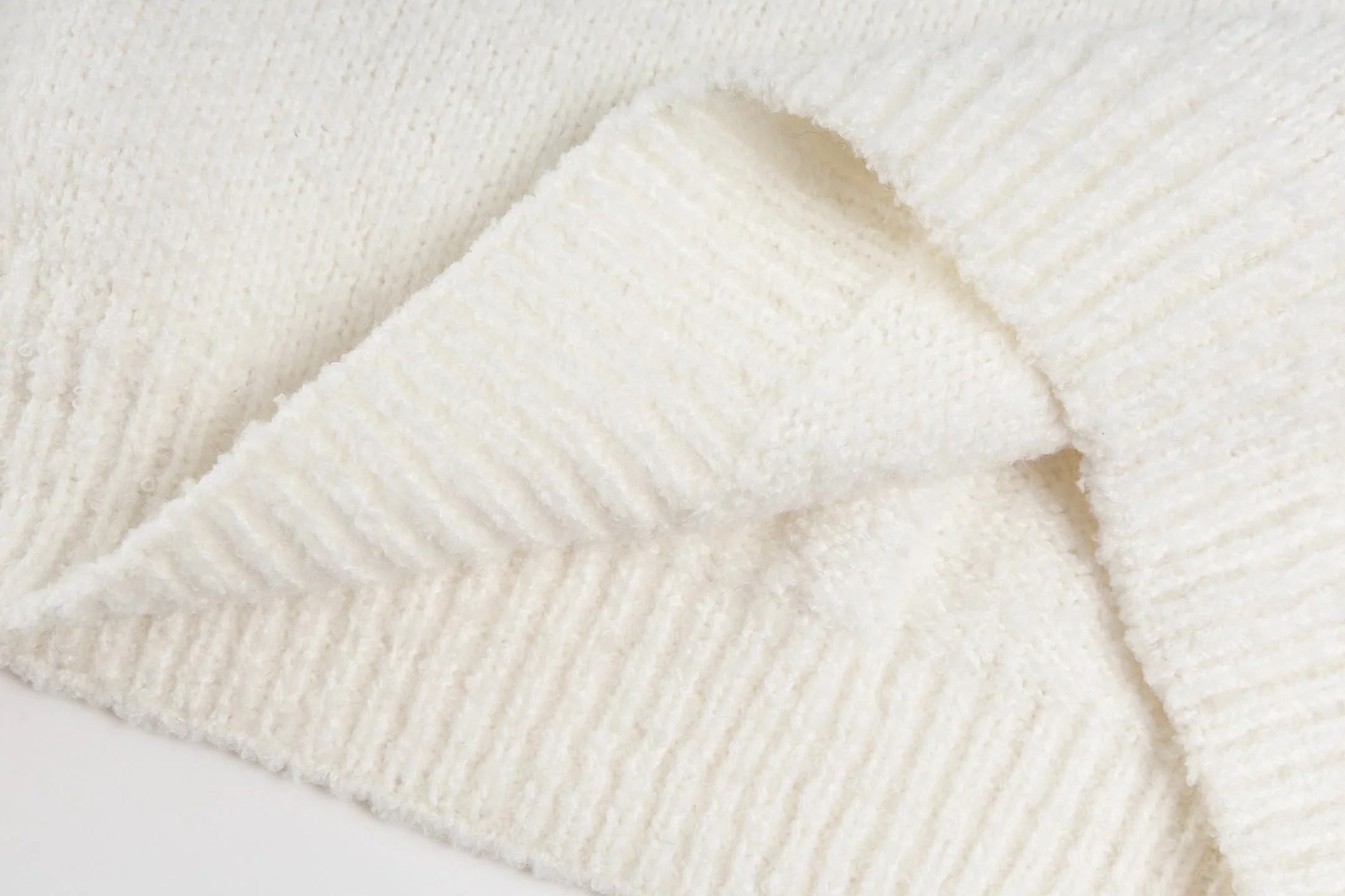 Reversible jacquard crew neck sweater