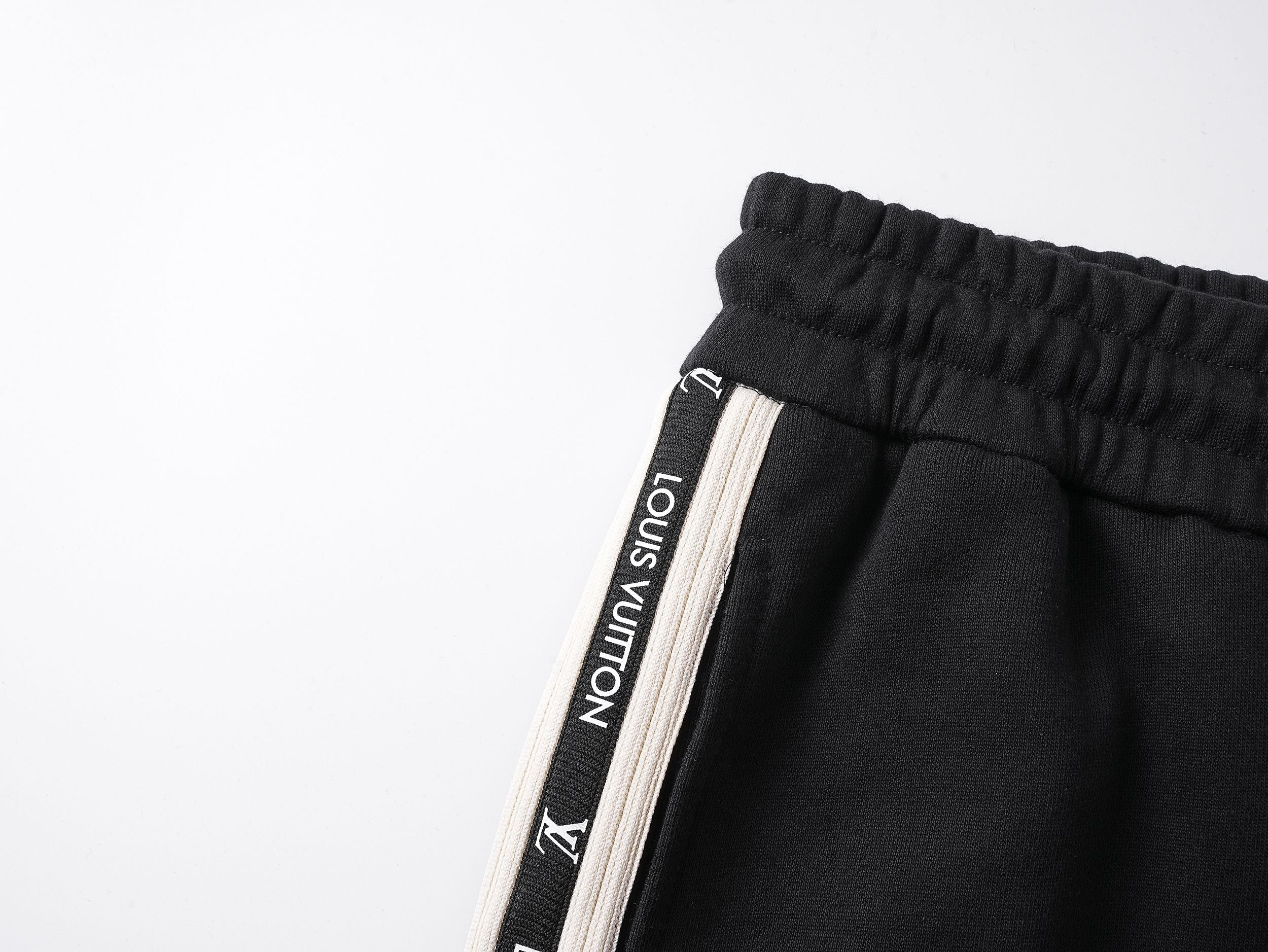 Embroidery drawstring casual trousers