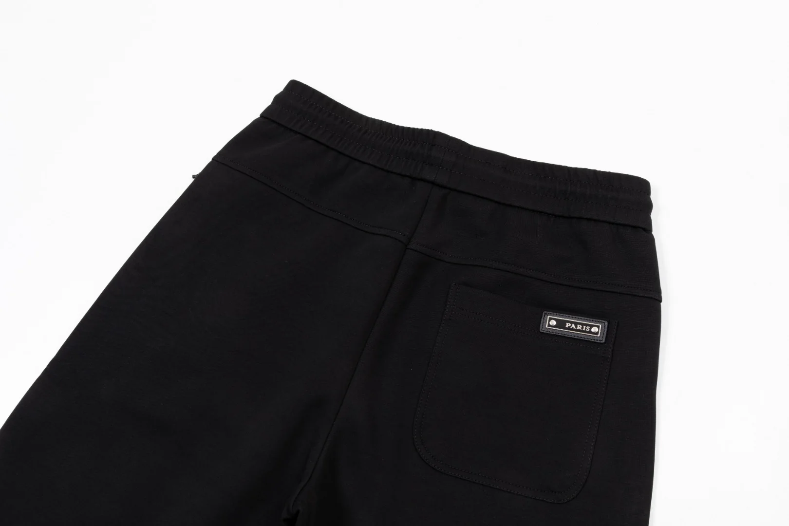 Embroidery cotton drawstring trousers