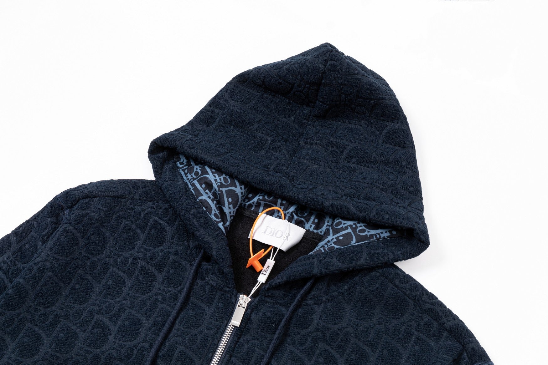 Printed zip-up hooded sweatshirt