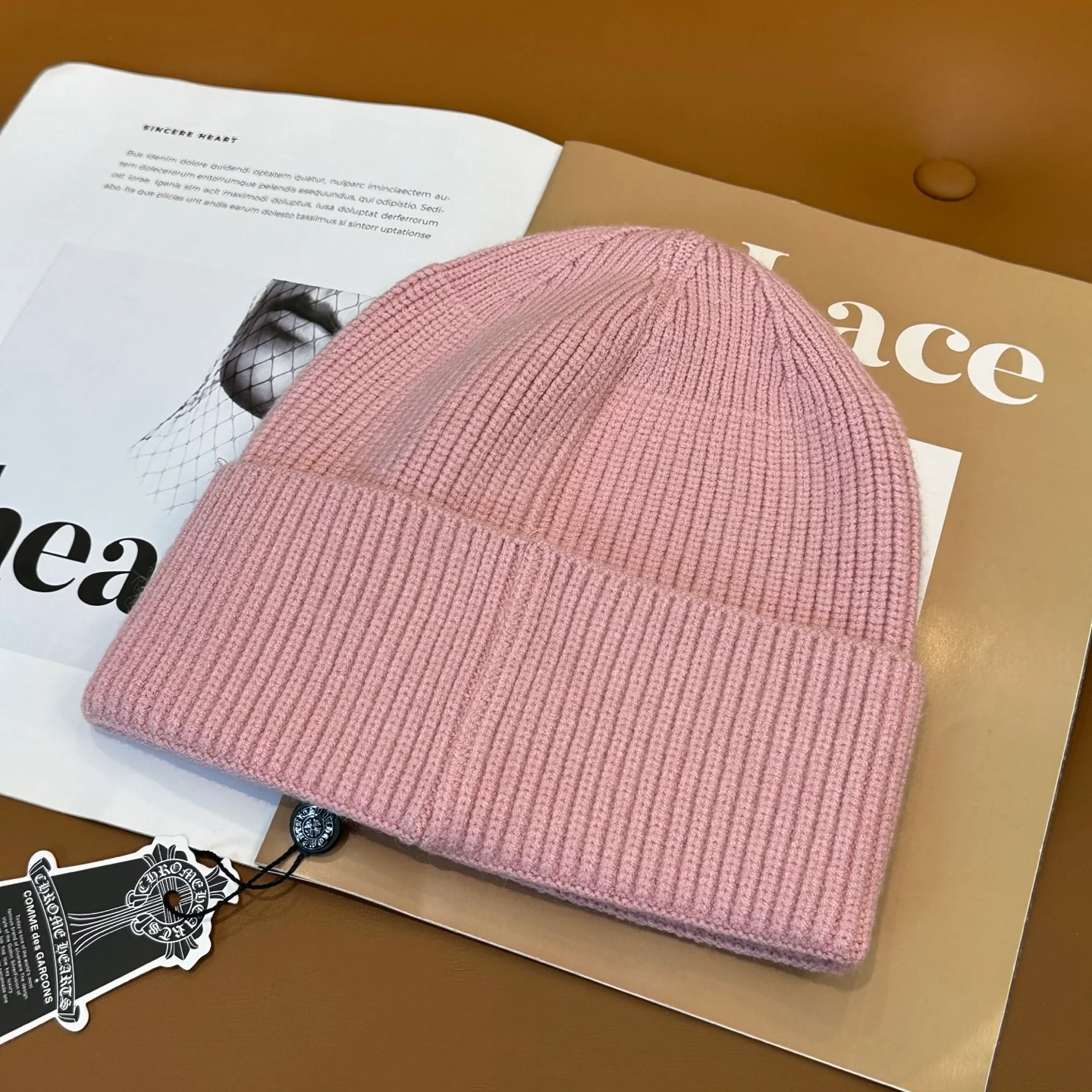 Embroidered Cashmere Knitted  Beanie