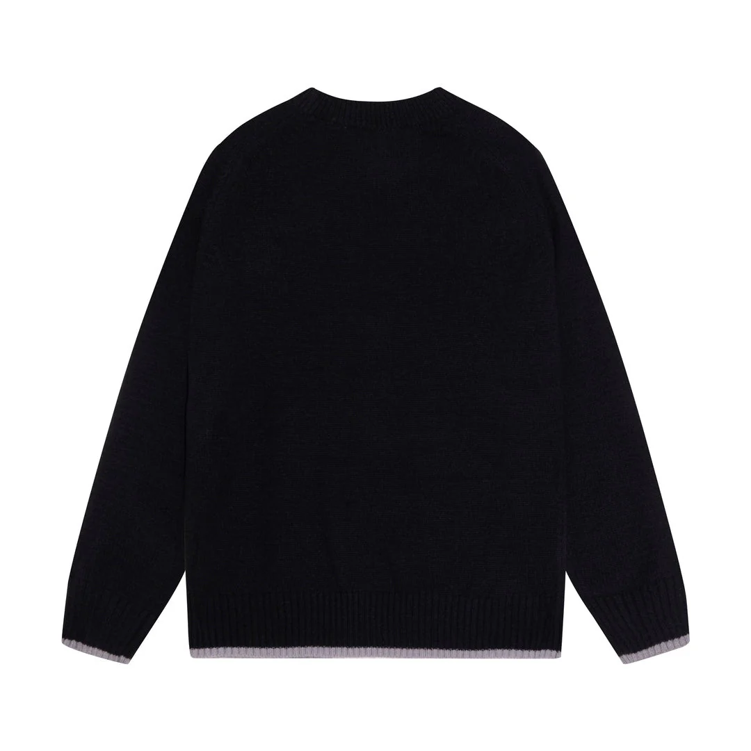 Knitted embroidered cashmere sweatshirt
