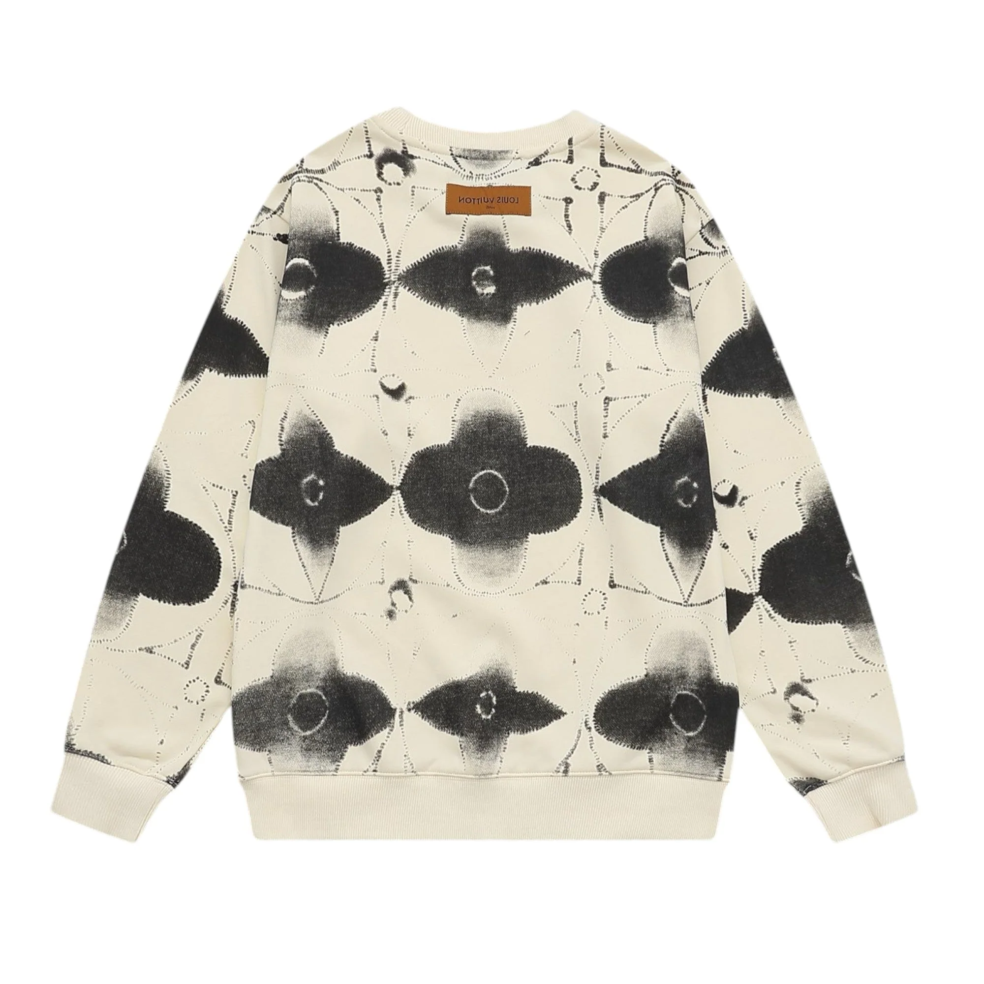 Printed crew neck cotton sweatshirt