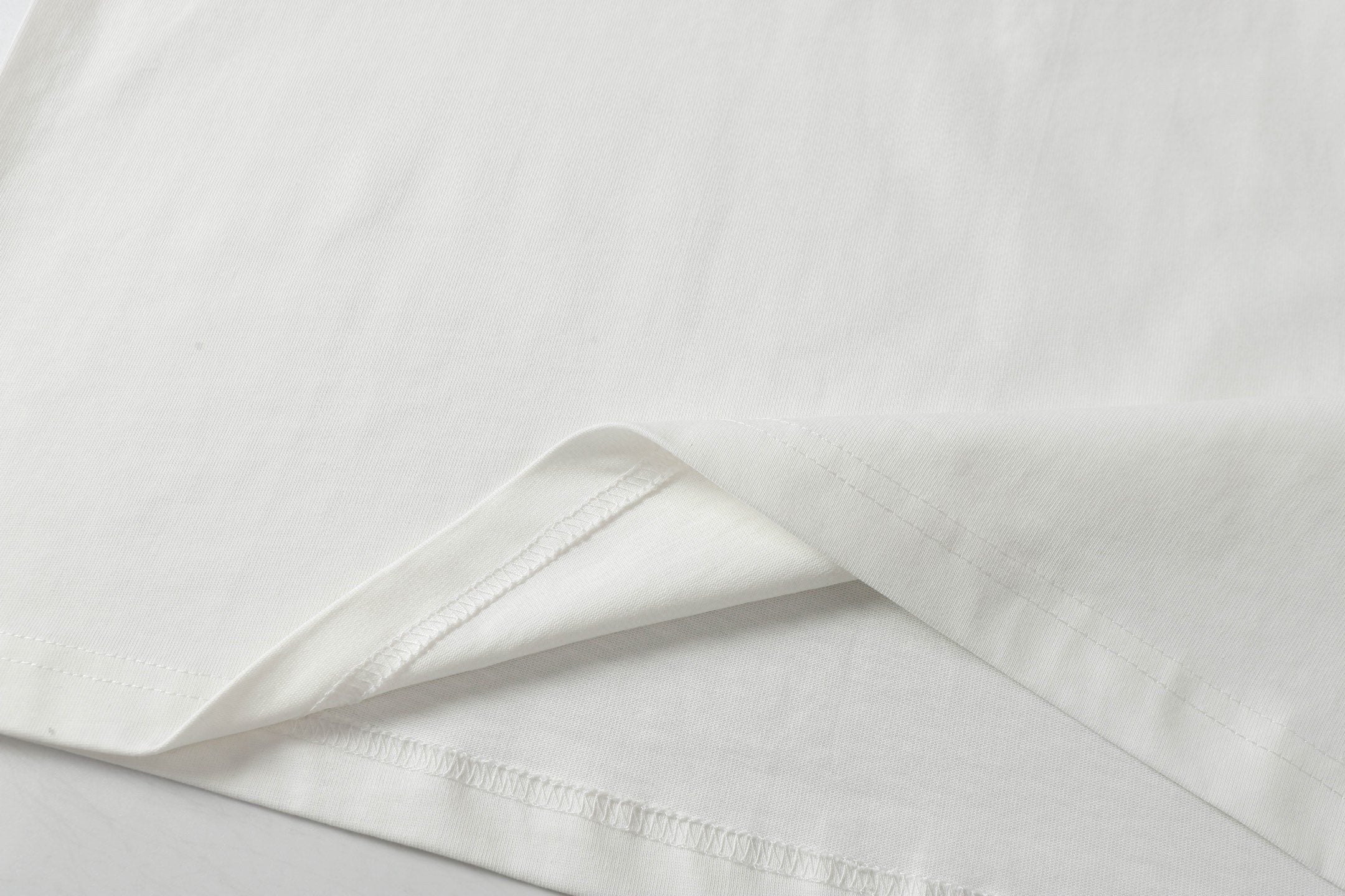 Foam round neck cotton T-shirt