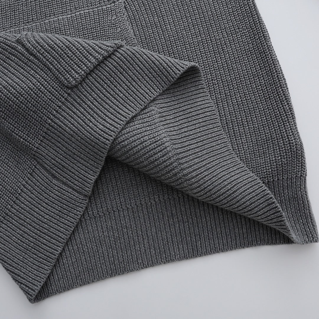 Cashmere embroidery hooded sweater