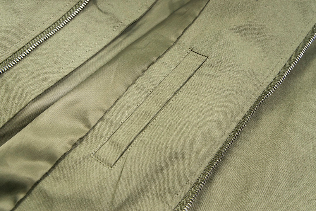 Double-sided embroidered bomber jacket