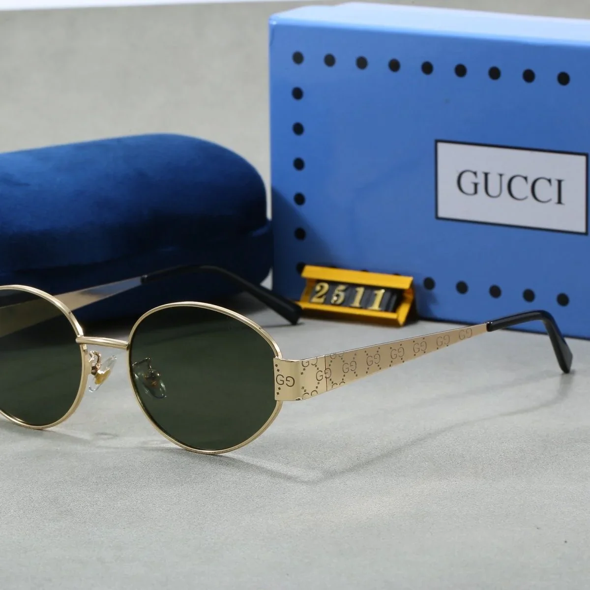 New Metal Retro Oval Sunglasses UV Protection Sunglasses Premium Sunglasses