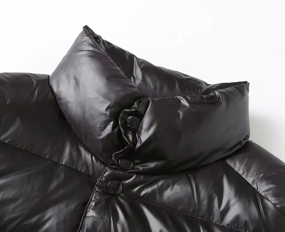 Embroidered hooded down vest