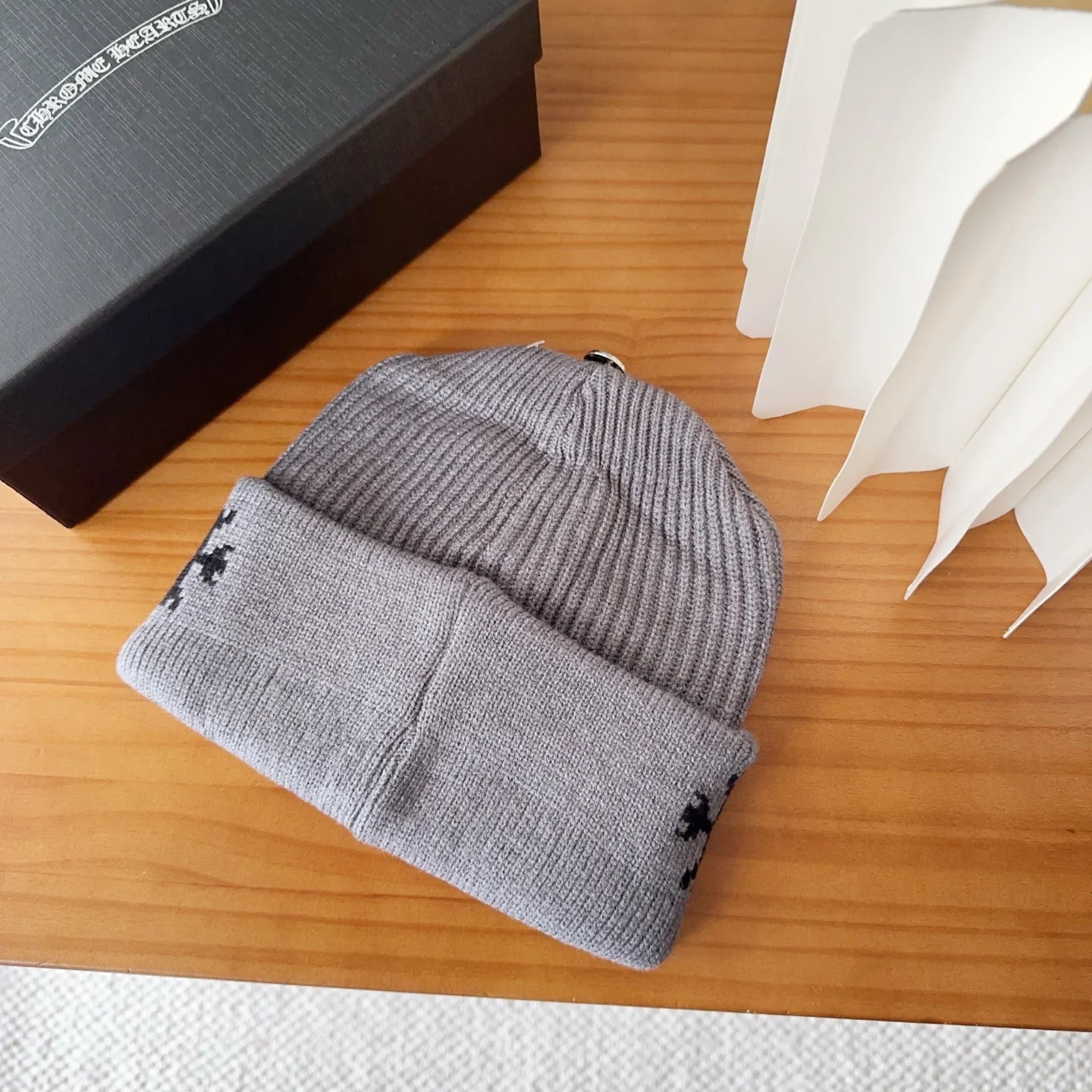 Jacquard Cashmere Knitted  Beanie