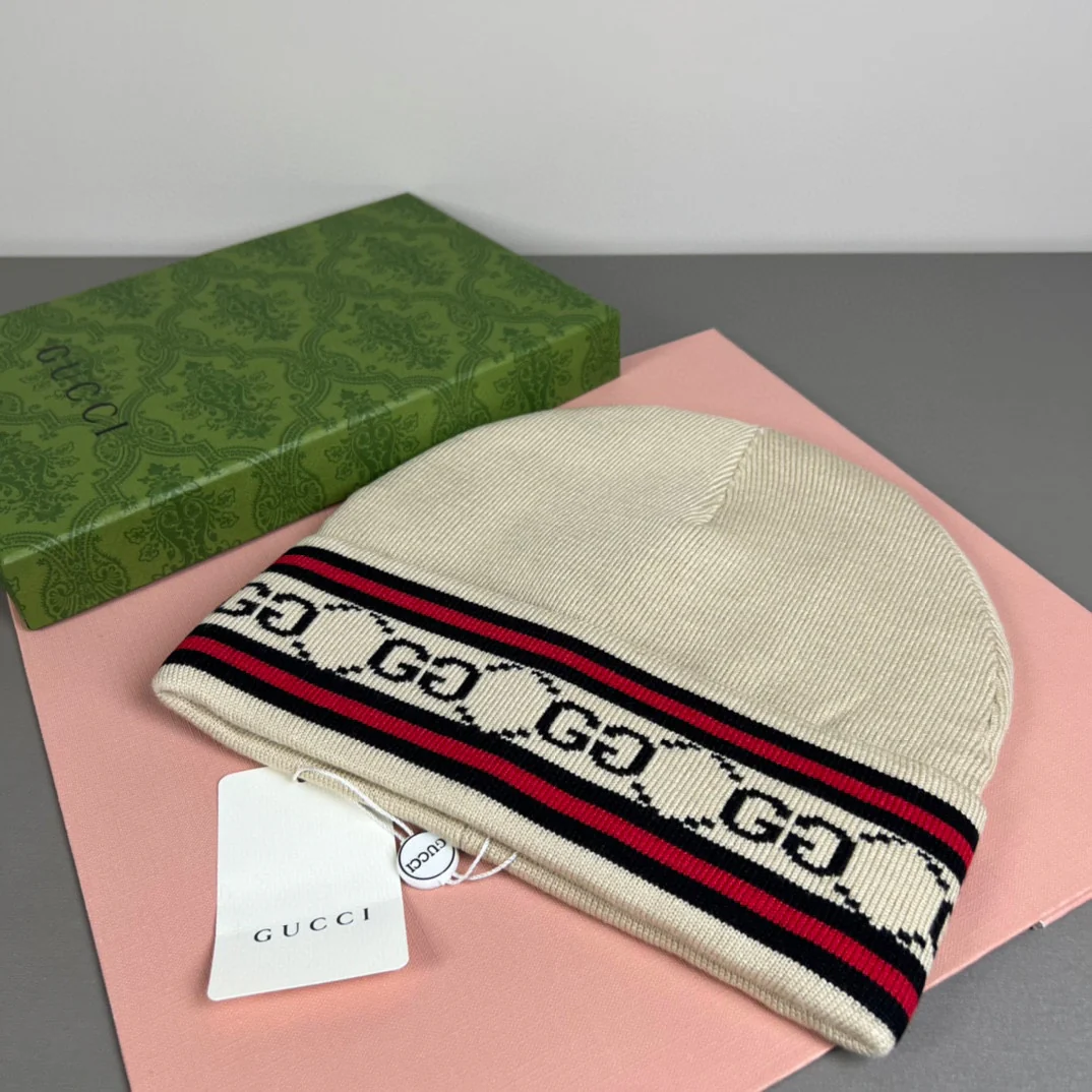 Jacquard Cashmere Knitted  Beanie