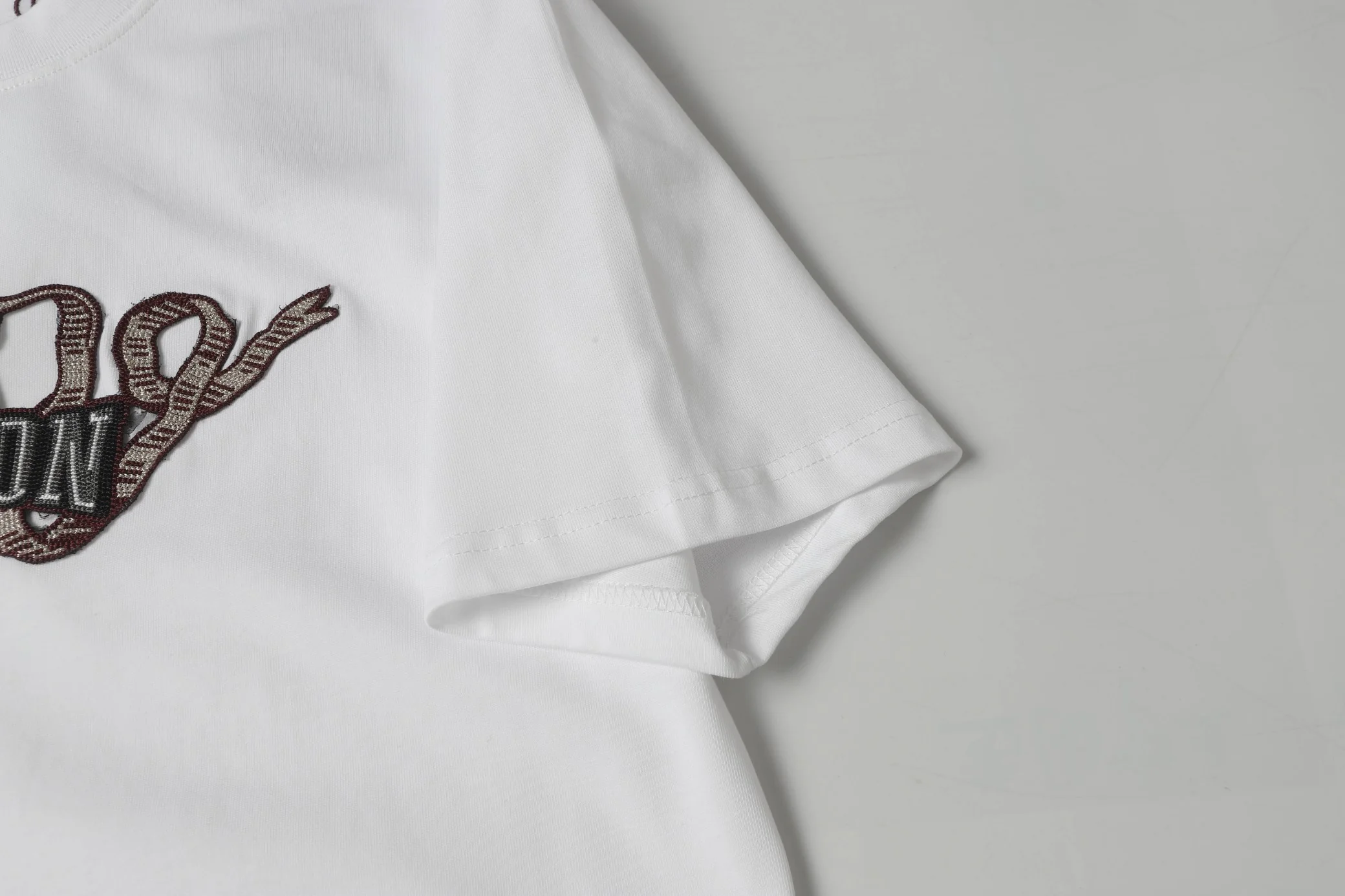 Embroidered cotton T-shirt